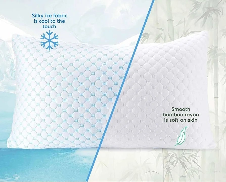 Nestl Cooling Bamboo Memory Foam Pillow - Best for Hot Sleepers 2025