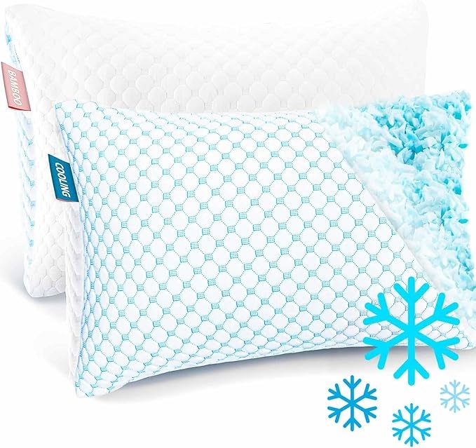 Nestl cool-touch adjustable pillows 2-pack for hot sleepers