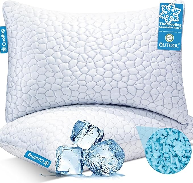QUTOOL cooling adjustable pillows 2-pack