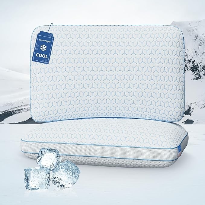 Sweetnight cooling adjustable pillows 2-pack cool-touch