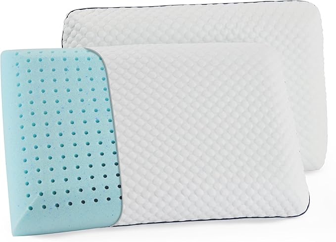 WEEKENDER gel-infused ventilated cooling memory foam pillow