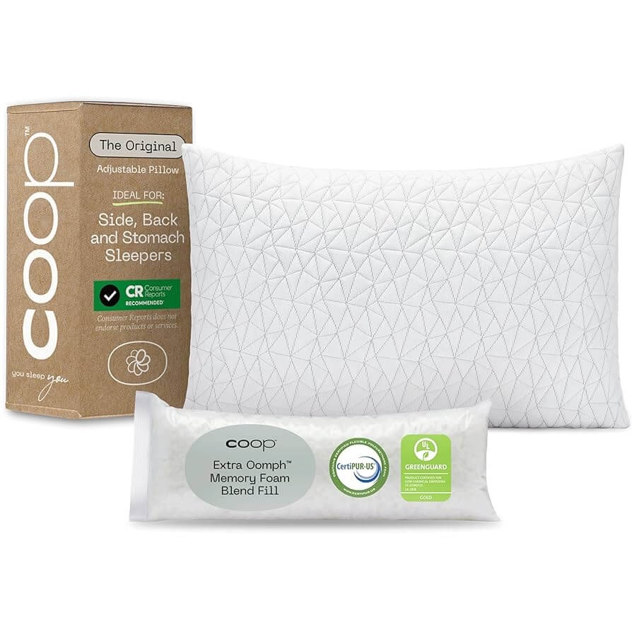 The Coop Home Goods Original memory foam pillow.