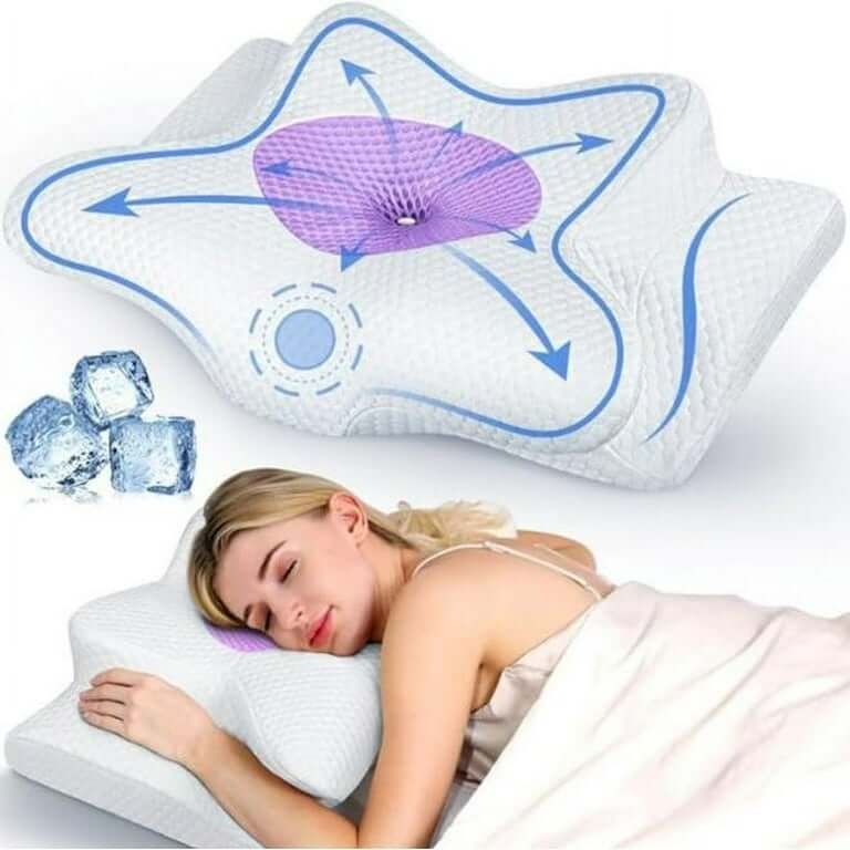 A luxurious memory foam pillow providing excellent neck support.