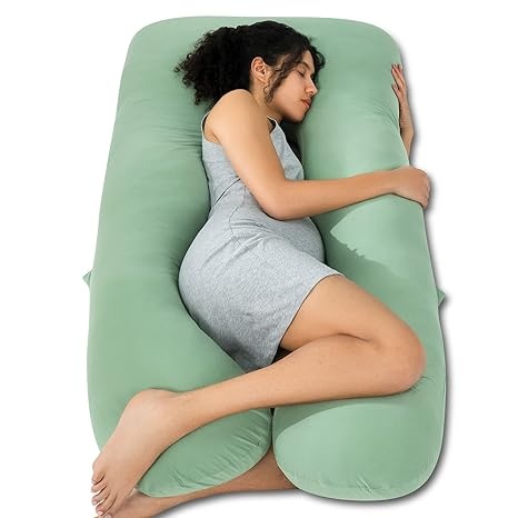 Best cooling pregnancy pillow - QUEEN ROSE bamboo-derived rayon cover for hot sleepers and summer pregnancy